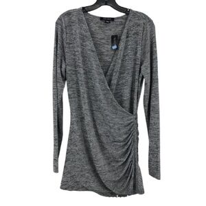 White House Black Market Gray Tunic Top